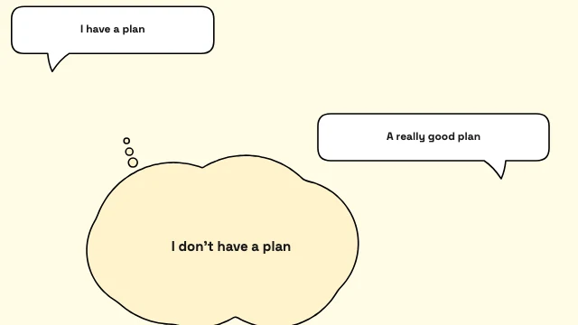 Three-Beat Joke speech bubble template — Setup, build, punchline with three bubbles