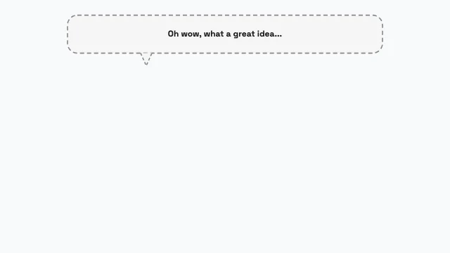 Sarcastic Whisper speech bubble template — Subtle sarcasm with whisper bubble
