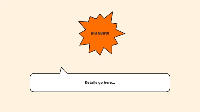 Big Announcement speech bubble template — Eye-catching announcement with shout bubble
