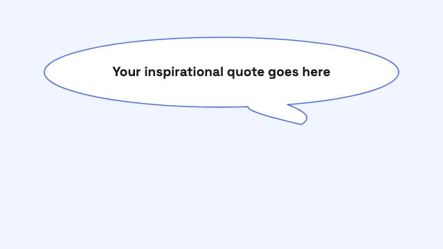 Quote Post speech bubble template — Inspirational or funny quote in a clean bubble